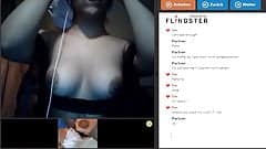 Argentinian Girl shows me Boobs, ass with Thong, makes me cum