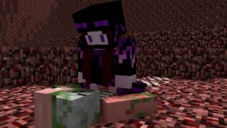 Minecraft Endie in the Nether [Endie X Zombie Pigman]