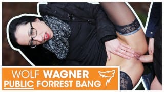 Stella Star gets her needy cunt hole fucked & swallows in a park! WOLF WAGNER